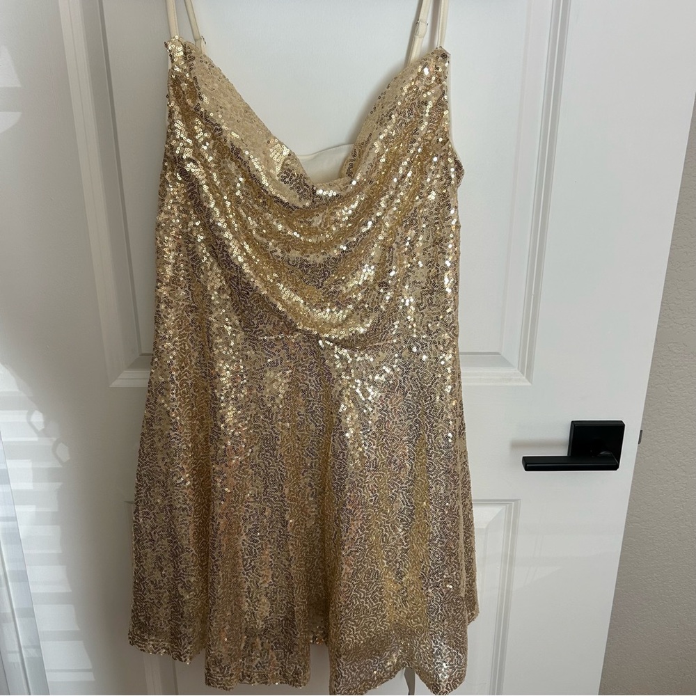 Gold Sequin Dress